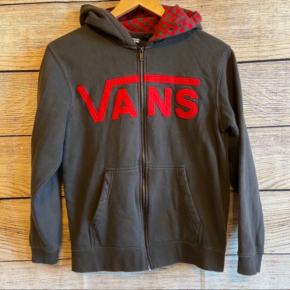 vans checkered red hoodie